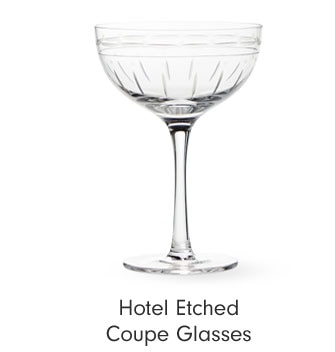 Hotel Etched Coupe Glasses