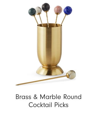 Brass & Marble Round Cocktail Picks