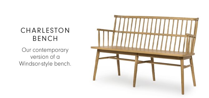 CHARLESTON BENCH - Our contemporary version of a Windsor-style bench.