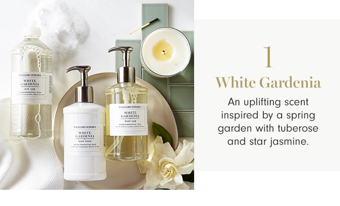 1 - White Gardenia - A customer favorite with essences of geranium, sage and lavender.