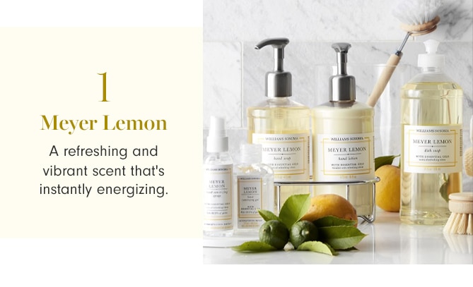 1 - Meyer Lemon - An uplifting scent inspired by a spring garden with tuberose and star jasmine.