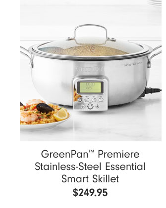 GreenPan™ Premiere Stainless-Steel Essential Smart Skillet - $249.95