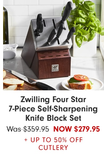 Zwilling Four Star 7-Piece Self-Sharpening Knife Block Set - Now $279.95 + Up to 50% Off Cutlery
