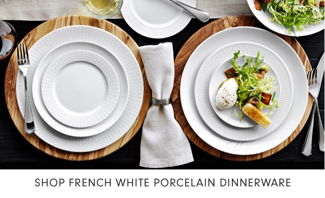 SHOP FRENCH WHITE PORCELAIN DINNERWARE