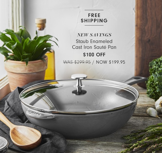 Staub Enameled Cast Iron Sauté Pan - $100 OFF - NOW $199.95