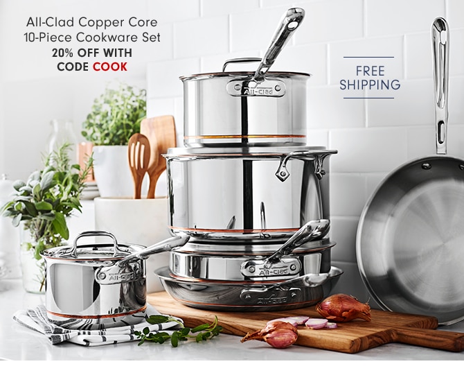 All-Clad Copper Core 10-Piece Cookware Set 20% OFF WITH CODE COOK