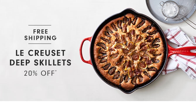 FREE SHIPPING - LE CREUSET DEEP SKILLETS - 20% OFF