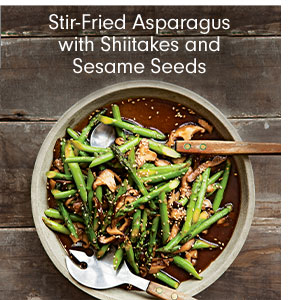 Stir-Fried Asparagus with Shiitakes and Sesame Seeds