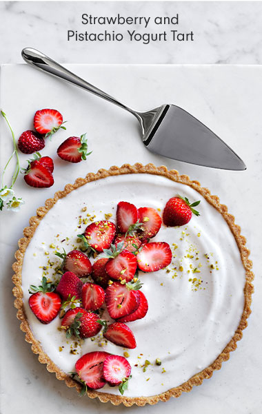 Strawberry and Pistachio Yogurt Tart