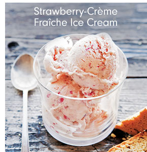 Strawberry-Créme Fraîche Ice Cream