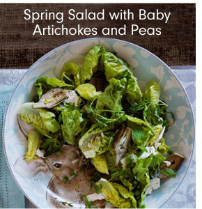 Spring Salad with Baby Artichokes and Peas