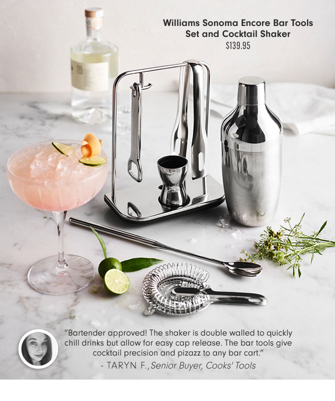 Williams Sonoma Encore Bar Tools Set and Cocktail Shaker - $139.95