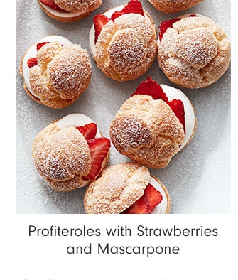 Profiteroles with Strawberries and Marscapone