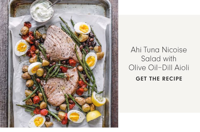 Ahi Tuna Nicoise Salad with Olive Oil-Dill Aioli - GET THE RECIPE