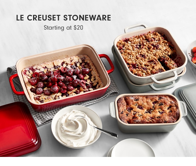 LE CREUSET STONEWARE - Starting at $20