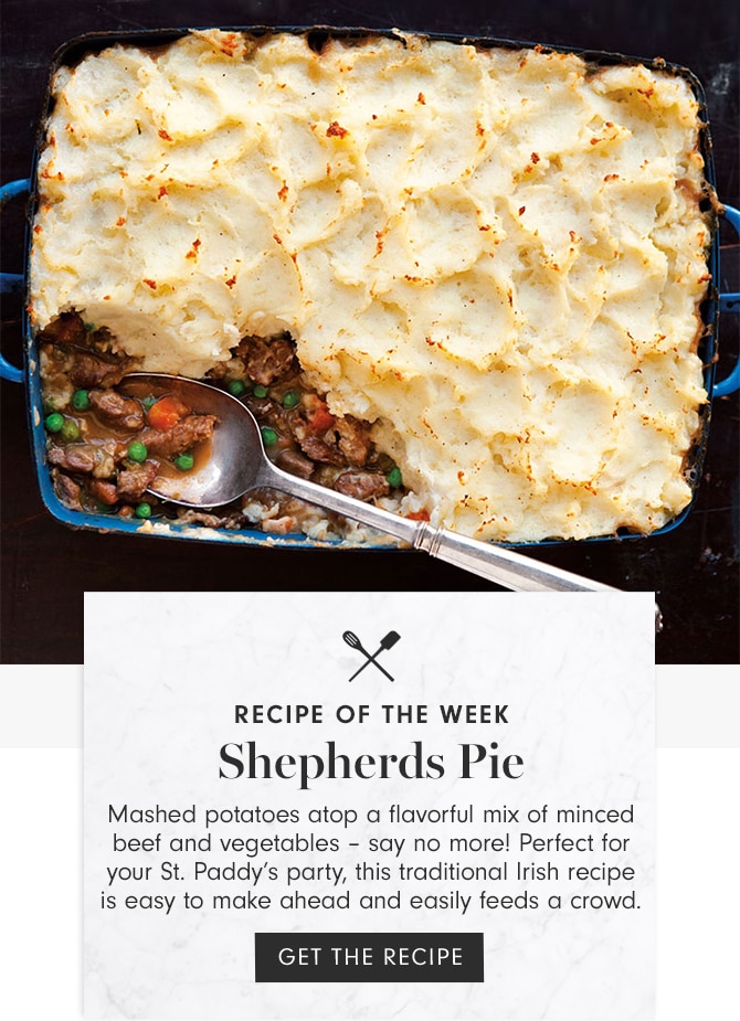 RECIPE OF THE WEEK - Sheperds Pie - GET THE RECIPE