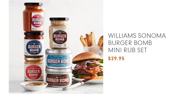 WILLIAMS SONOMA BURGER BOMB MINI RUB SET $29.95