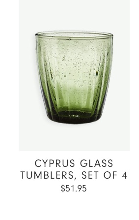 Cyprus Glass Tumblers, Set of 4 - $51.95