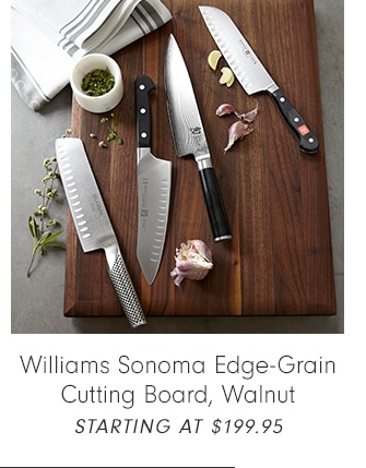 Williams Sonoma Edge-Grain Cutting Board, Walnut - STARTING AT $199.95