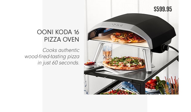 OONI KODA 16 PIZZA OVEN - Cooks authentic wood-fired-tasting pizza in just 60 seconds.