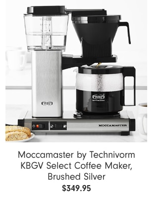 Moccamaster by Technivorm KBGV Select Coffee Maker, Brushed Silver - $349.95