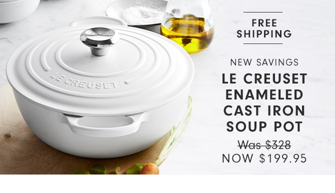 LE CERUSET ENAMELED CAST IRON SOUP POT - NOW $199.95