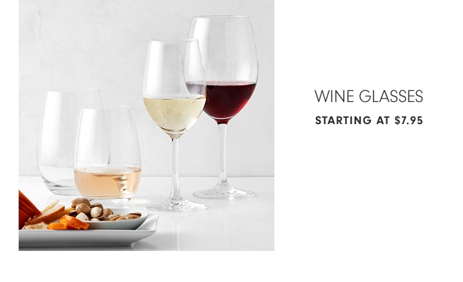 WINE GLASSES - STARTING AT $7.95