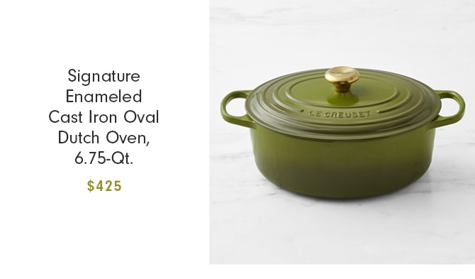 Signature Enameled Cast Iron Oval Dutch Oven, 6.75-Qt. - $425