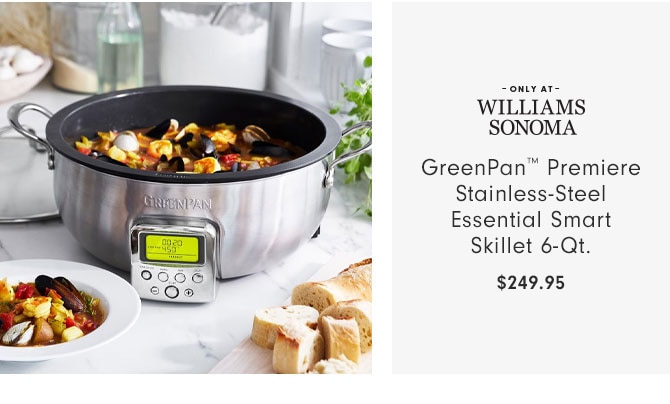 GreenPan™ Premiere Stainless-Steel Essential Smart Skillet 6-Qt. $149.95