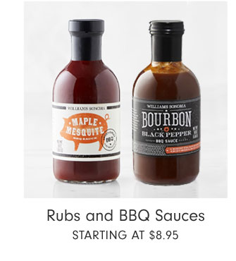 Rubs and BBQ Sauces STARTING AT $8.95