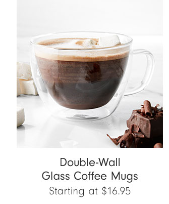 Double-Wall Glass Coffee Mugs Starting at $16.95