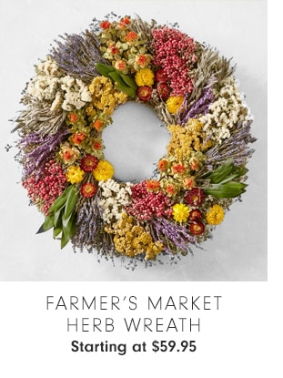 FARMER’S MARKET HERB WREATH - Starting at $59.95