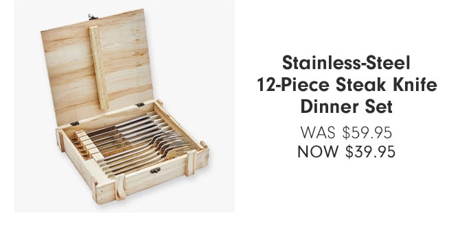 Stainless-Steel 12-Piece Steak Knife Dinner Set - NOW $39.95