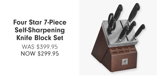 Four Star 7-Piece Self-Sharpening Knife Block Set - NOW $299.95