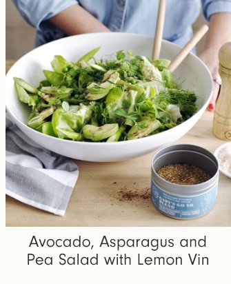 Avocado, Asparagus and Pea Salad with Lemon Vin