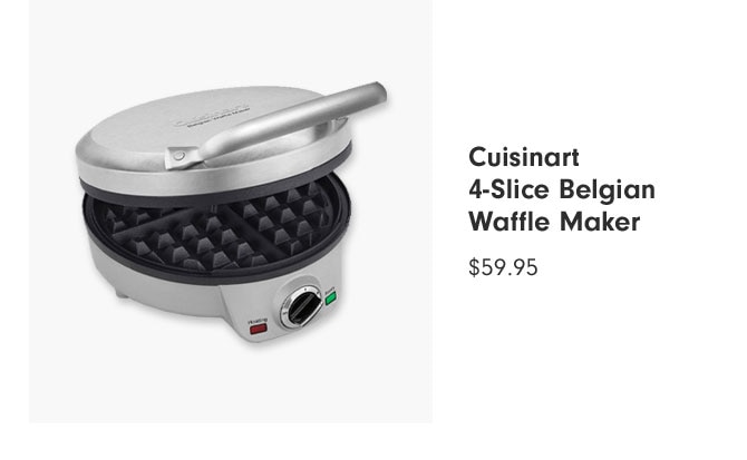 Cuisinart 4-Slice Belgian Waffle Maker $59.95