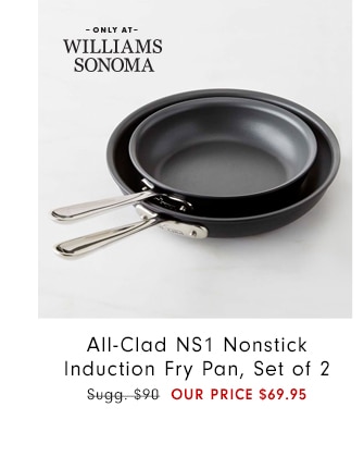 All-Clad NS1 Nonstick Induction Fry Pan, Set of 2 - OUR PRICE $69.95