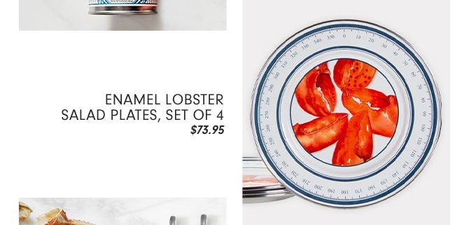 ENAMEL LOBSTER SALAD PLATES, SET OF 4 - $73.95