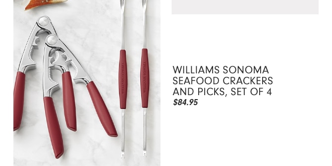 WILLIAMS SONOMA SEAFOOD CRACKERS AND PICKS, SET OF 4 - $84.95