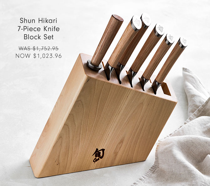 Shun Hikari 7-Piece Knife Block Set - Now $1,023.96