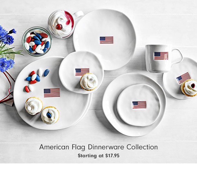 American Flag Dinnerware Collection - Starting at $17.95