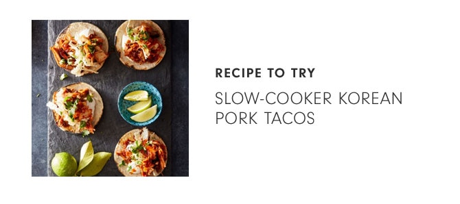 RECIPE TO TRY - Slow-Cooker Korean Pork Tacos