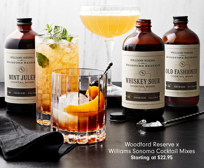 Woodford Reserve x Williams Sonoma Cocktail Mixes Starting at $22.95