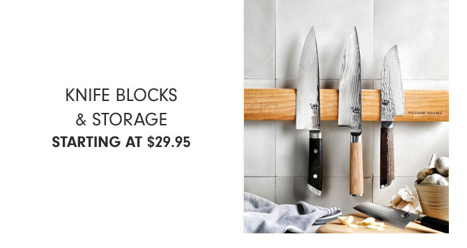 Knife Blocks & Storage Starting at $29.95