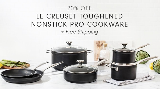 20% OFF LE CREUSET TOUGHENED NONSTICK PRO COOKWARE + Free Shipping