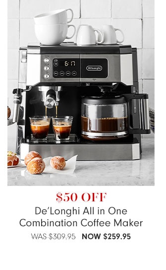 $50 Off De’Longhi All in One Combination Coffee Maker Now $259.95