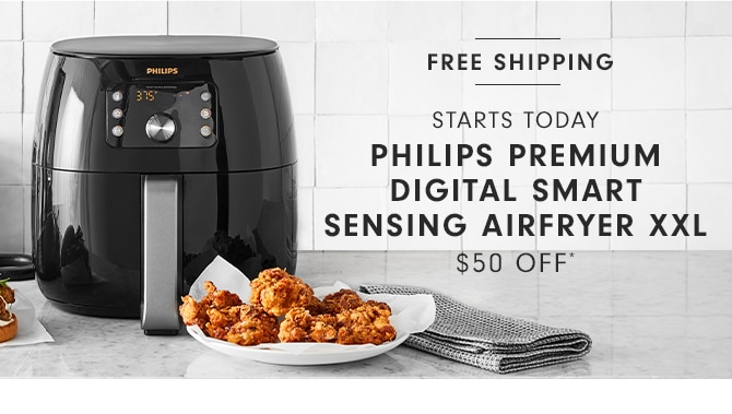 FREE SHIPPING - STARTS TODAY - PHILIPS PREMIUM DIGITAL SMART SENSING AIRFRYER XXL - $50 OFF*