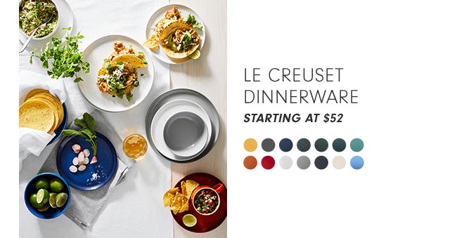 Le Creuset Dinnerware STARTING AT $52