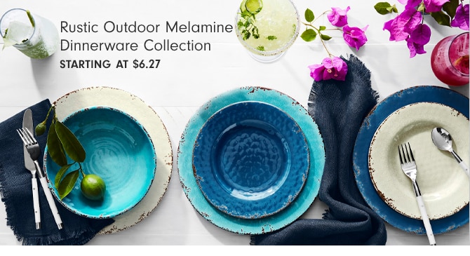 Rustic Outdoor Melamine Dinnerware Collection - STARTING AT $6.27