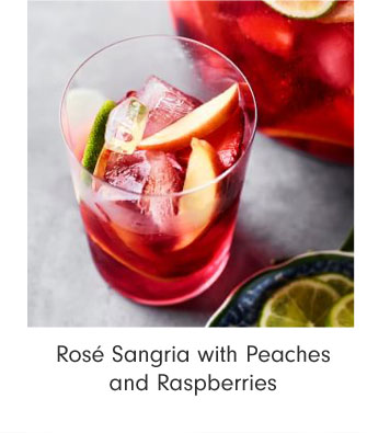 Rosé Sangria with Peaches and Raspberries